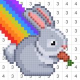 Раскраска По Номерам: Пиксельный Домик